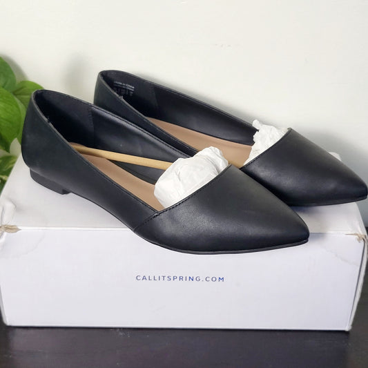 MVLK1 - NEW - Call It Spring black "Taitensis" ballerina flats. Size 8.5