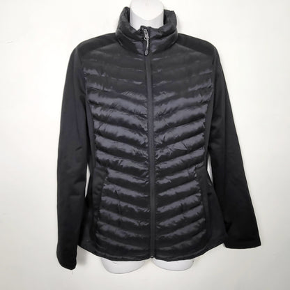 DZAV1 - 32 Degrees black quilted heatgear jacket with neoprene sleeves. Size small