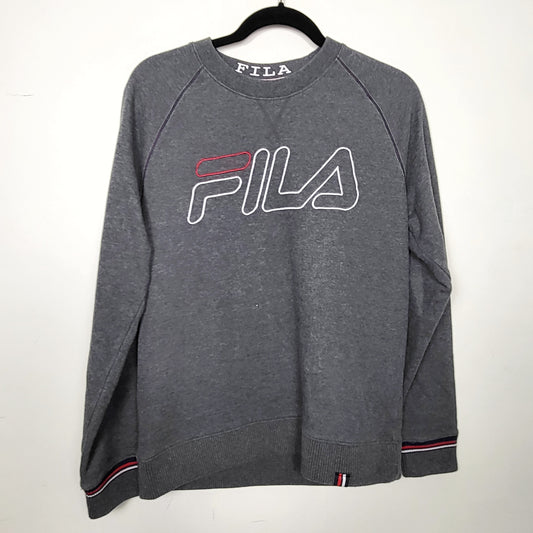 DZAV1 - Fila grey logo sweatshirt. Unisex size small