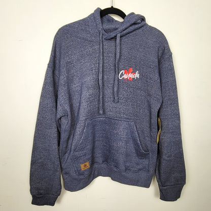 DZAV1 - River wear blue fleecy lined pullover Canada hoodie. Unisex size medium 🍁