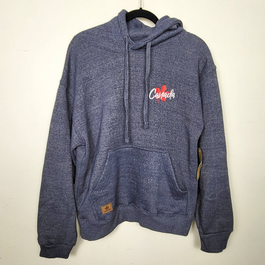 DZAV1 - River wear blue fleecy lined pullover Canada hoodie. Unisex size medium 🍁