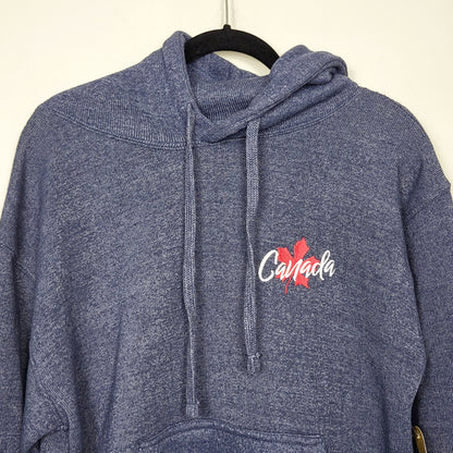 DZAV1 - River wear blue fleecy lined pullover Canada hoodie. Unisex size medium 🍁