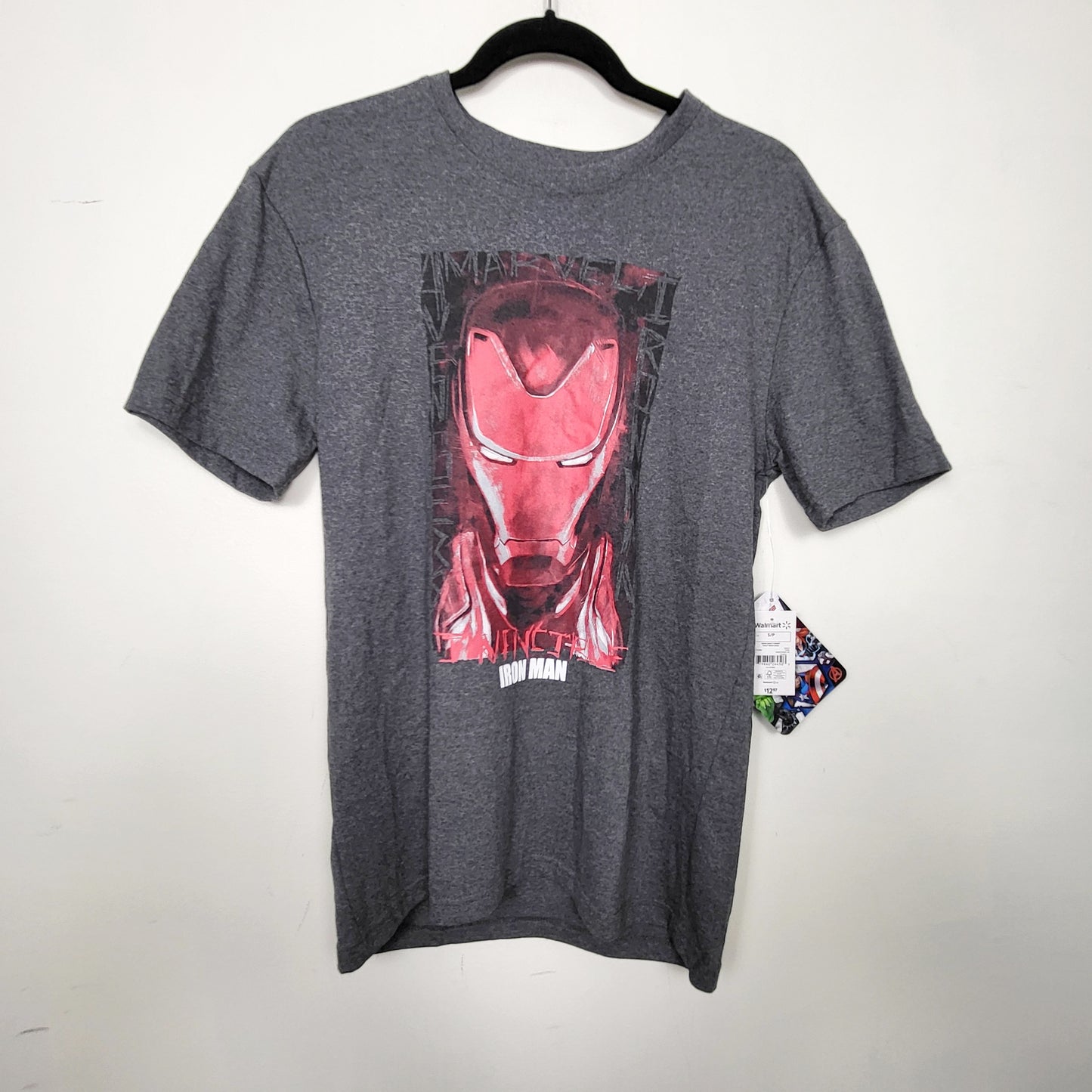 DZAV1 - NEW - Avengers grey Iron Man t-shirt. Men's size small