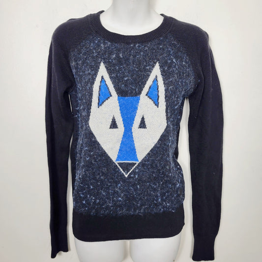 AMLE1 - Bench geometric wolf crewneck sweater. Size XS