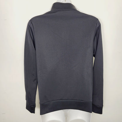 AMLE1 - Adidas black zip up track jacket. Size small