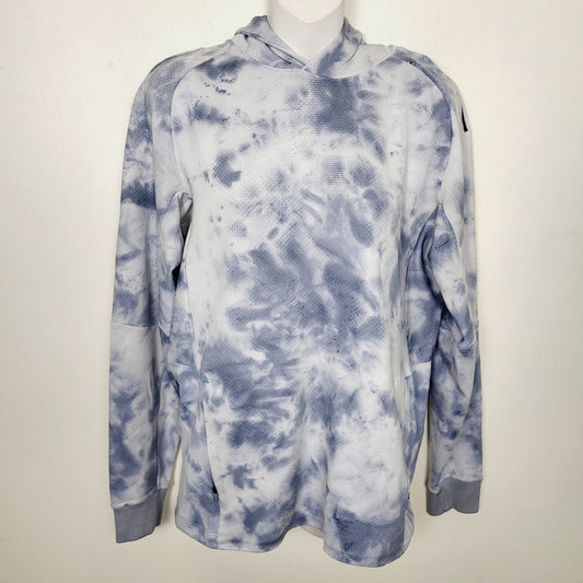 AMLE1 - Lululemon Textured Tech Hoodie in Tidal Dye / Alpine White/ Chambray print. Men's size small