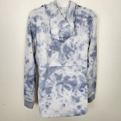 AMLE1 - Lululemon Textured Tech Hoodie in Tidal Dye / Alpine White/ Chambray print. Men's size small