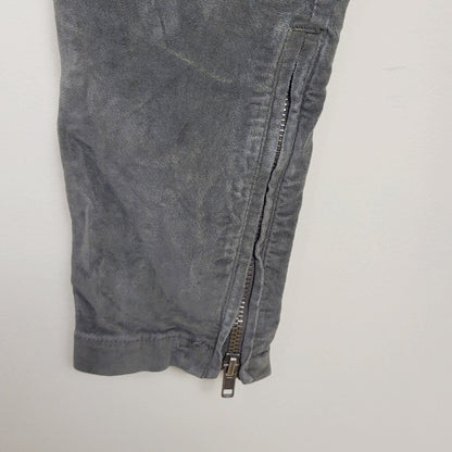 AMLE1 - Free People grey-green crushed velvet pants. Size 27