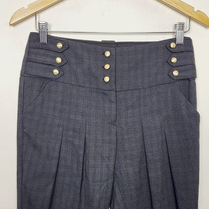 AMLE1 - Vintage Anastasia Lomonova pleated plaid knickers style pants. Size small