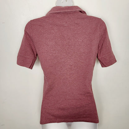 AMLE - Tommy Hilfiger pink aryle print collared t-shirt. Size XS