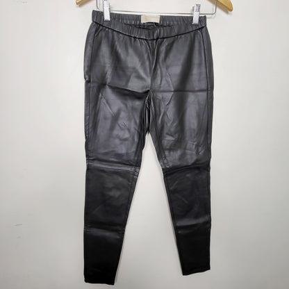 AMLE1 - Michael by Michael Kors black faux leather pants. Size like a small
