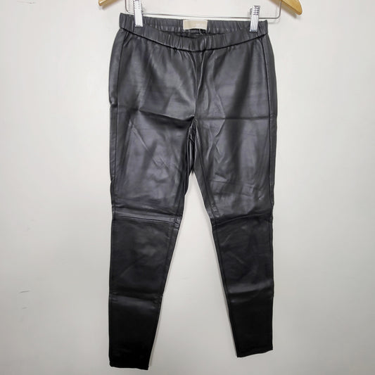 AMLE1 - Michael by Michael Kors black faux leather pants. Size like a small