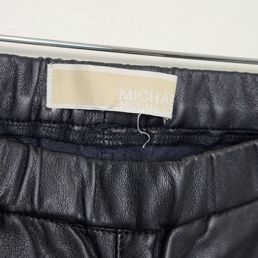 AMLE1 - Michael by Michael Kors black faux leather pants. Size like a small
