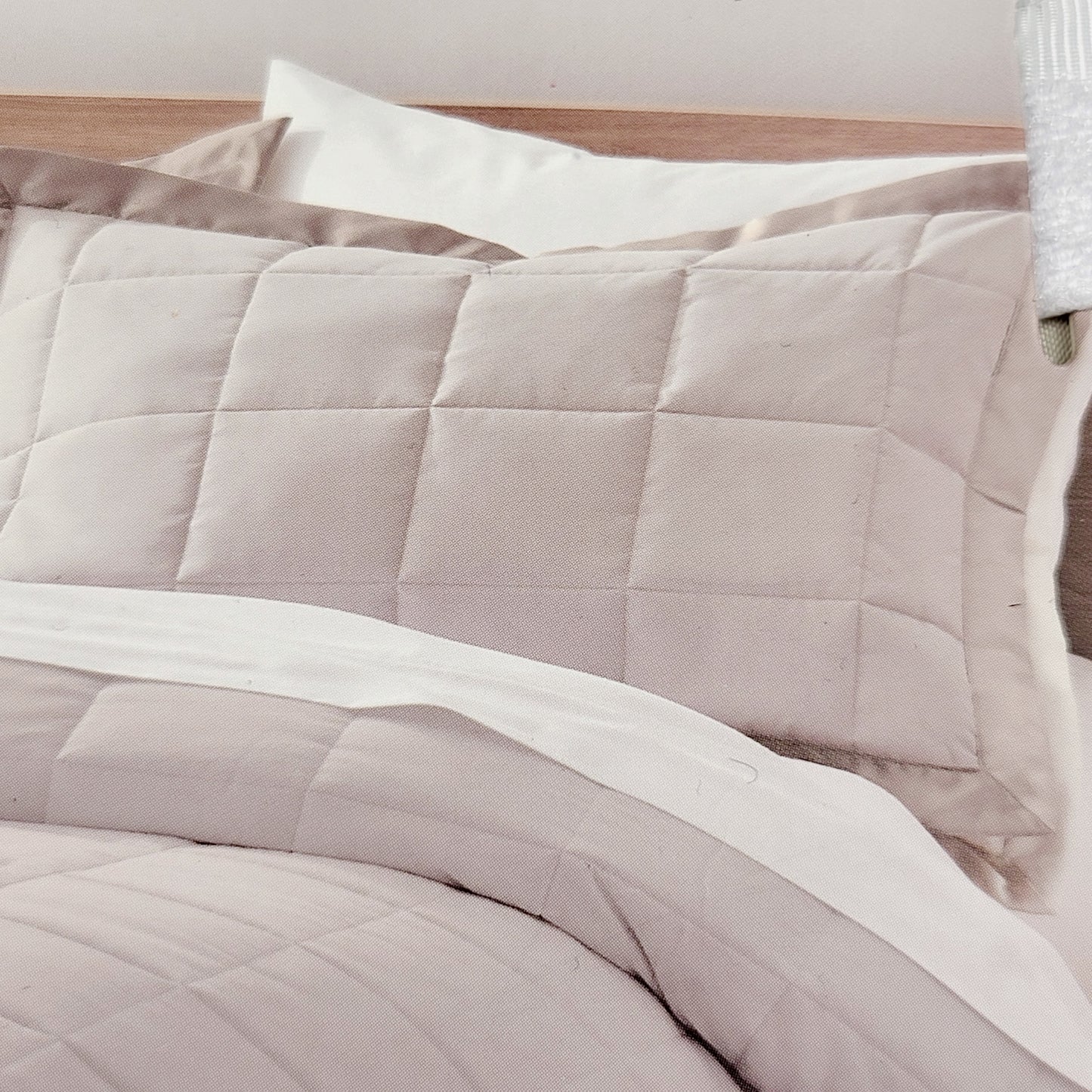 BBIN1 - NEW - Distinctly Home 2-pack pillow shams - taupe colour