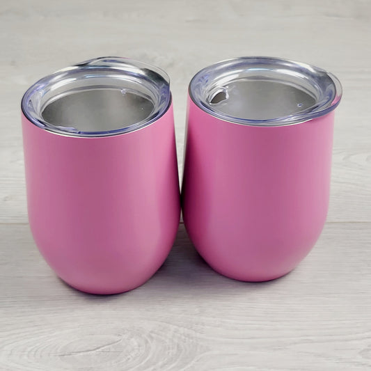 BBIN1 - Pink stainless steel 10 oz tumblers - price is per piece