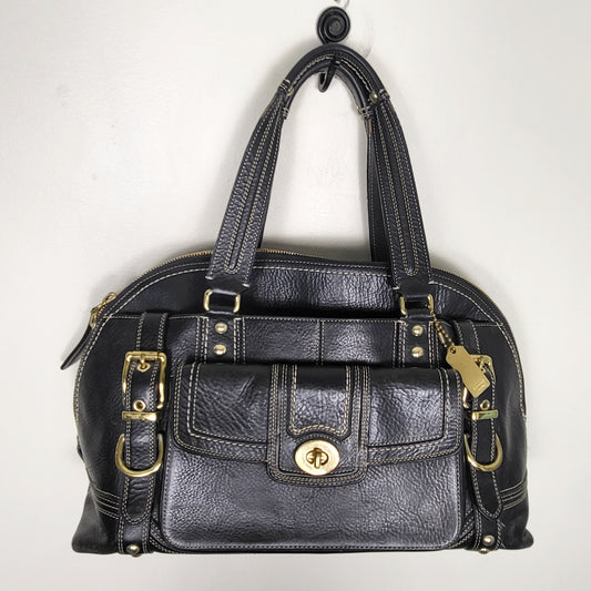 JKZ1 - Coach black Hamptons Miranda Satchel Tote