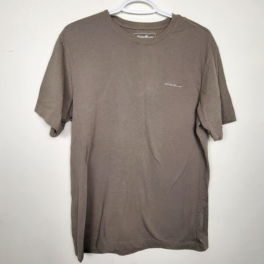 DZAV2 - Eddie Bauer sand coloured t-shirt. Men's size medium