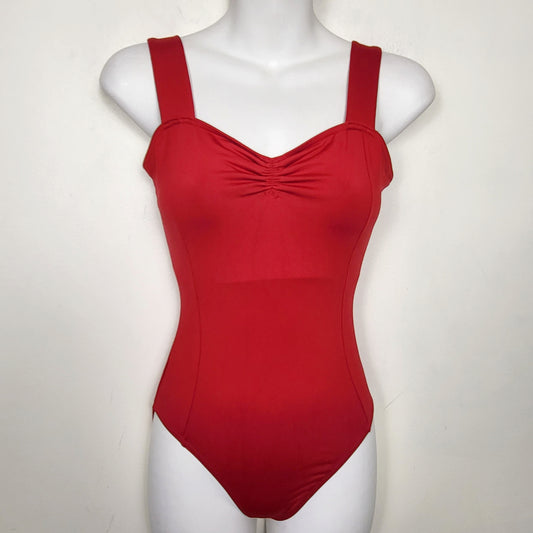 DZAV2 - Mondor red tank style dance leotard. Size medium