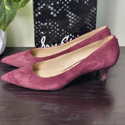 JKZ1 - Sam Edeleman wine coloured suede "Dori" pump. Size 9
