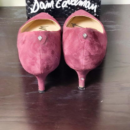 JKZ1 - Sam Edeleman wine coloured suede "Dori" pump. Size 9