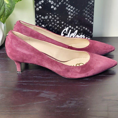 JKZ1 - Sam Edeleman wine coloured suede "Dori" pump. Size 9
