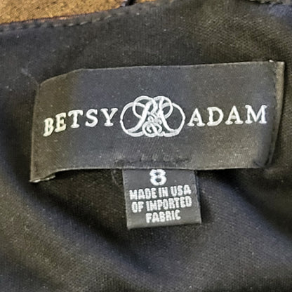 JKZ1 - Betsy Adam metallic copper ruched gown. Size 8