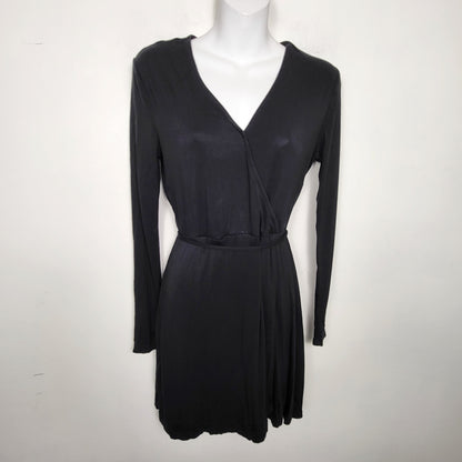 JKZ1 - Z Supply black faux wrap "Chloe" dress. Size small