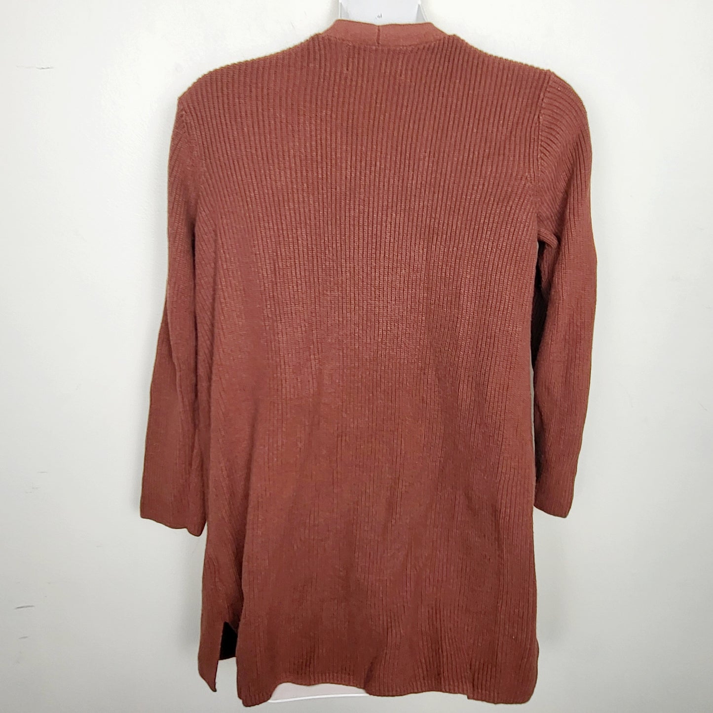 COWN1 - Old Navy terracotta rib knitopen cardigan sweater. Size small