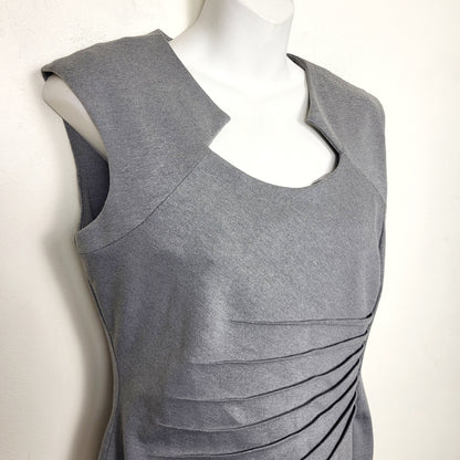 JKZ2 - Calvin Klein grey pleated sheath dress. Size 6
