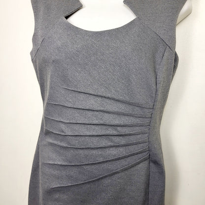 JKZ2 - Calvin Klein grey pleated sheath dress. Size 6