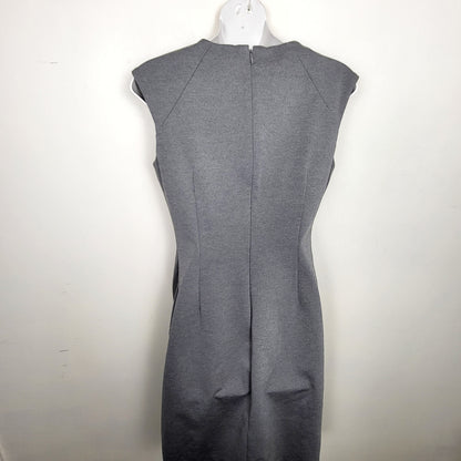 JKZ2 - Calvin Klein grey pleated sheath dress. Size 6