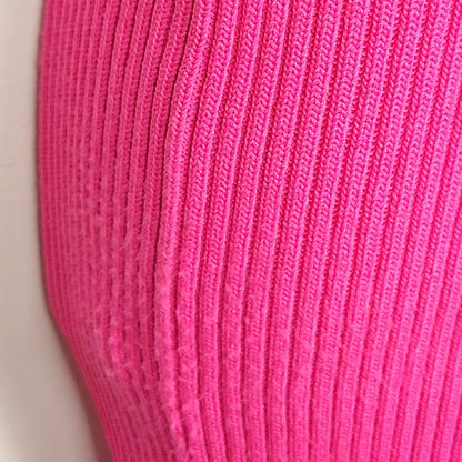 JKZ2 - Michael by Michael Kors pink rib knit v-neck bodycon dress. Size small
