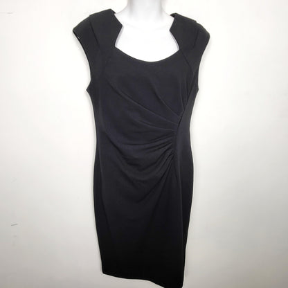 JKZ2 - Calvin Klein black pleated sheath dress. Size 6