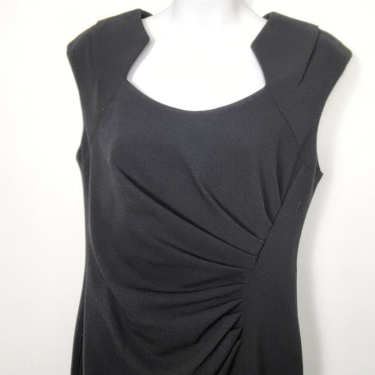 JKZ2 - Calvin Klein black pleated sheath dress. Size 6