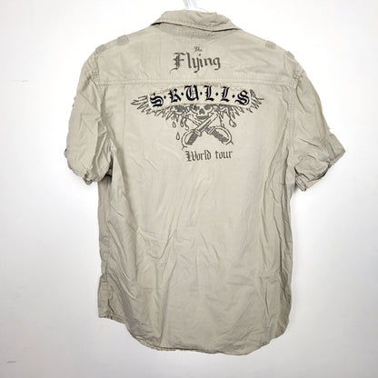 JKZ - Point Zero khaki button down shirt. Size large