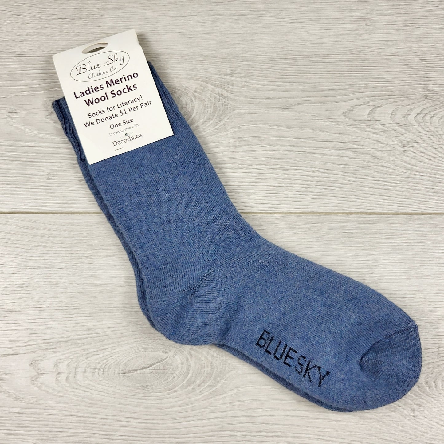 JJON1 - NEW - Blue Sky Merino Wool Socks. One size fits most