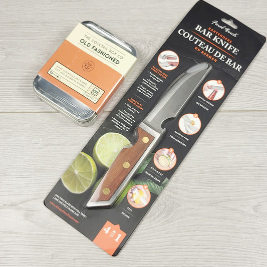 JJON1 - NEW - Old Fashioned Cocktail Kit + Bartender's Knife
