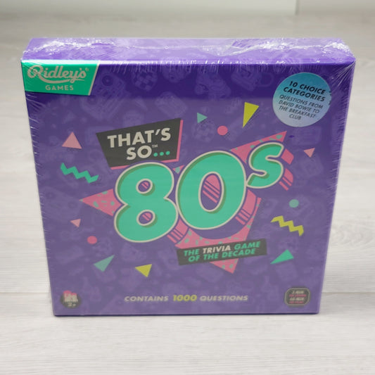JJON1 - NEW - Ridley's That's So 80s Trivia Game