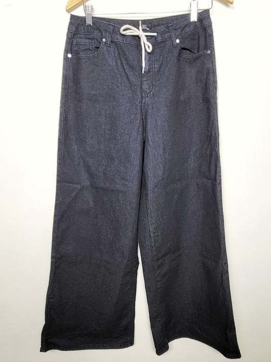 LIRE1 - 1822 Denim Drawstring High Waist Wide Leg Jeans. Size 8