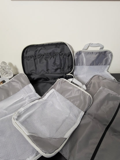 JJON2 - Grey expandable comestic bag + travel set (see last photo)