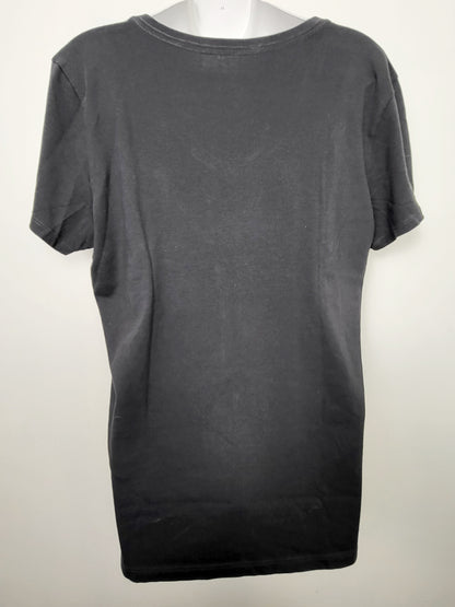 JJON2 - NEW - Life is Good grey v-neck "Crusher" tee with dog. Size large