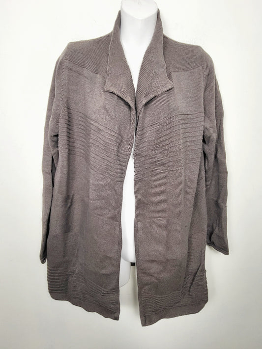 AGLL2 - Olsen Europe textured open cardigan sweater. Size 8