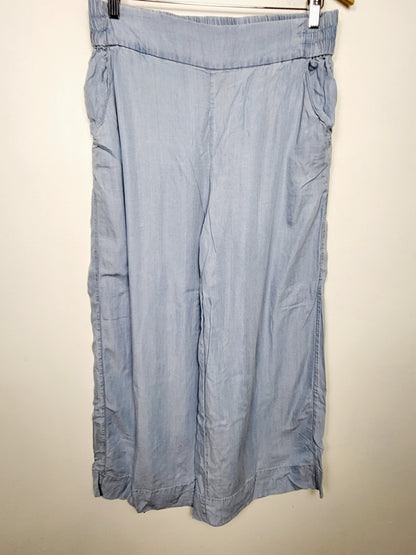 AGLL2 - Tribal Jeans blue denim look wide leg Lyocell pants. Size large