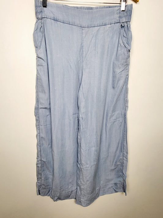 AGLL2 - Tribal Jeans blue denim look wide leg Lyocell pants. Size large