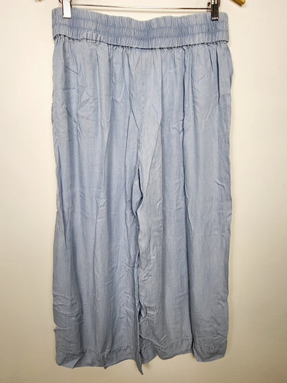 AGLL2 - Tribal Jeans blue denim look wide leg Lyocell pants. Size large