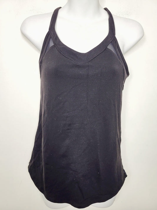 AGLL2 - Black Lululemon tank top with shelf bra. Size 8