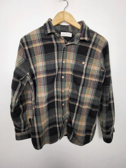 KLJ2 - The Ecologyst wool plaid button down shirt. Women's XL (or men's L)