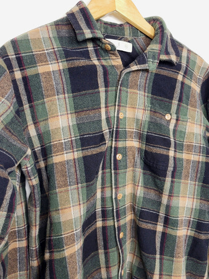 KLJ2 - The Ecologyst wool plaid button down shirt. Women's XL (or men's L)