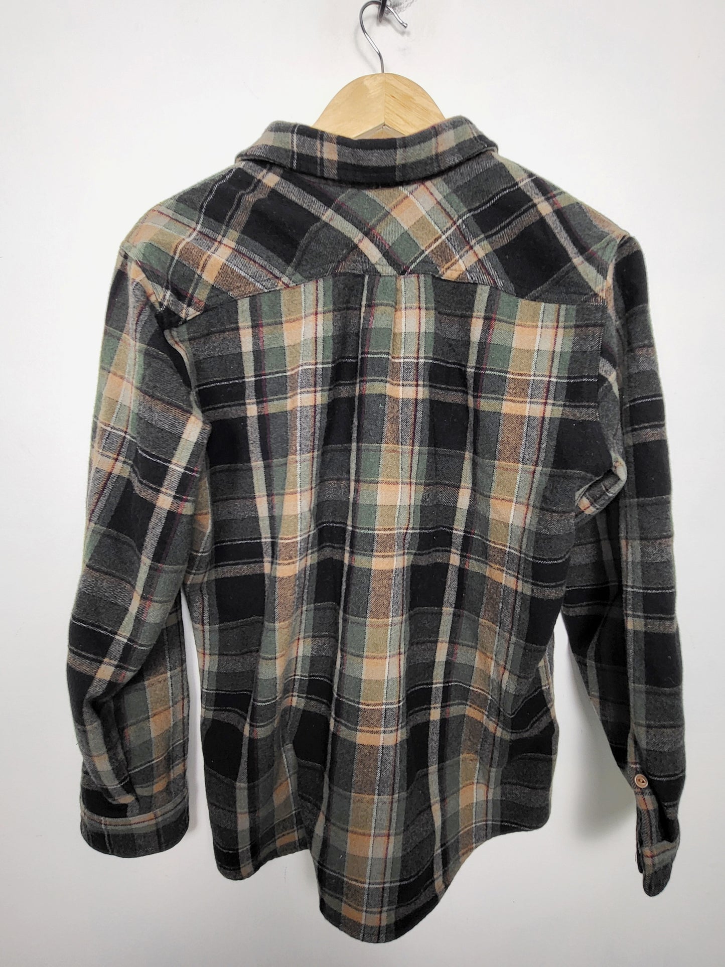 KLJ2 - The Ecologyst wool plaid button down shirt. Women's XL (or men's L)