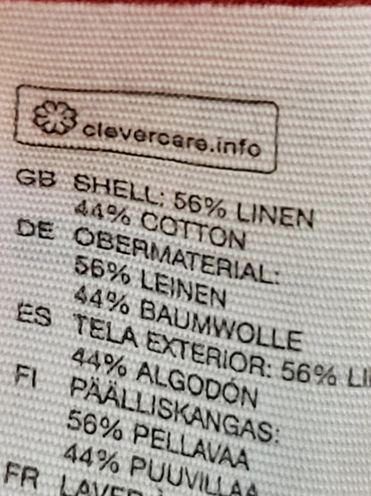 KLJ2 - Paris Atelier & Other Stories red linen-cotton blend scalloped top. Size 8